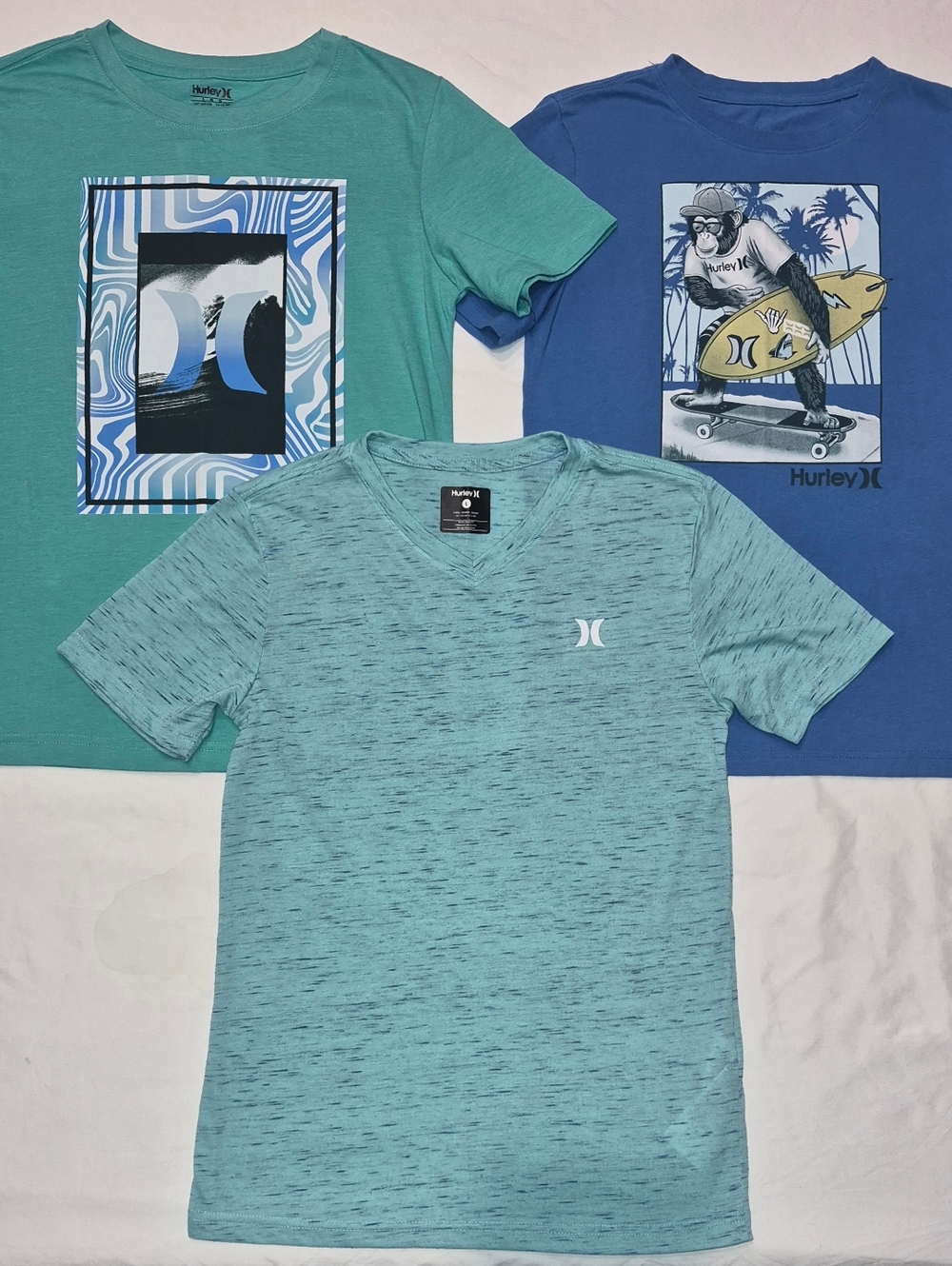 3 Hurley Tees Boys Large 14/16